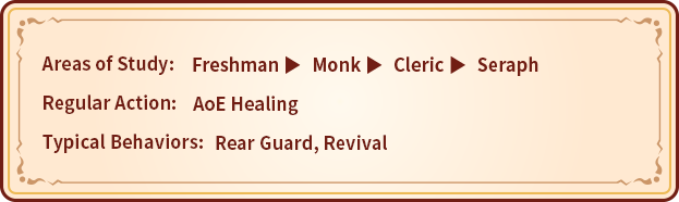 Freshman Monk Cleric Seraph AoE Healing Rear Guard, Revival