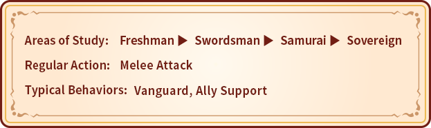Freshman Swordsman Samurai Sovereign Melee Attack Vanguard, Ally Support