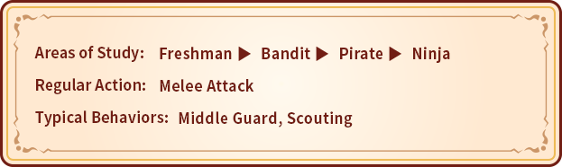 Freshman Bandit Pirate Ninja Melee Attack Middle Guard, Scouting
