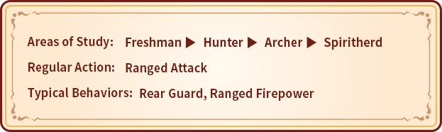 Freshman Hunter Archer Spiritherd Ranged Attack Rear Guard, Ranged Firepower