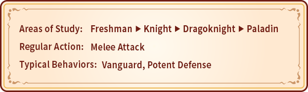 Freshman Knight Dragoknight Paladin Melee Attack Vanguard, Potent Defense