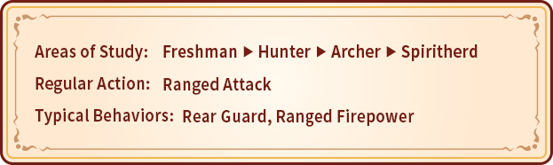 Freshman Hunter Archer Spiritherd Ranged Attack Rear Guard, Ranged Firepower